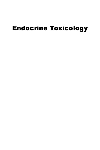 Endocrine Toxicology, Third Edition 2010