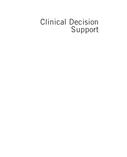 Clinical Decision Support: The Road to Broad Adoption 2014