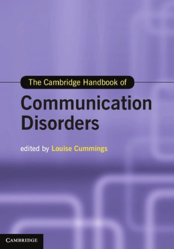 The Cambridge Handbook of Communication Disorders 2013