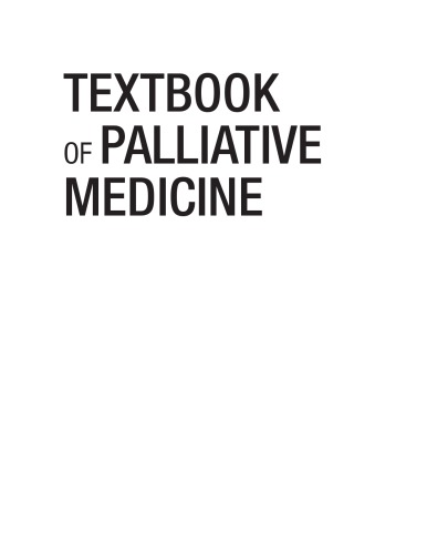 Textbook of Palliative Medicine and Supportive Care 2015
