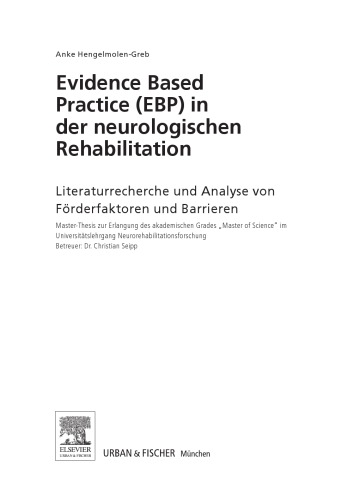 Evidence Based Practice (EBP) in der Neurologischen Rehabilitation 2015