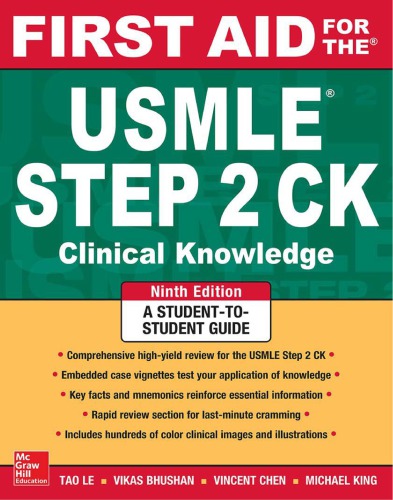 First Aid for the USMLE Step 2 CK, Ninth Edition 2015