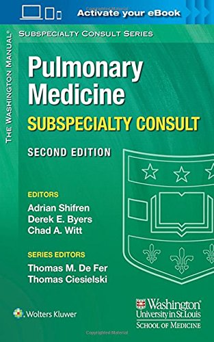 The Washington Manual Pulmonary Medicine Subspecialty Consult 2016