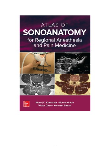 Atlas of Sonoanatomy for Regional Anesthesia and Pain Medicine 2017