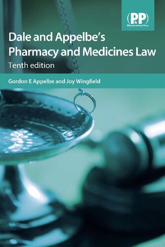 Dale and Appelbe's Pharmacy and Medicines Law 2013