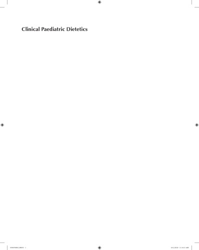 Clinical Paediatric Dietetics 2020