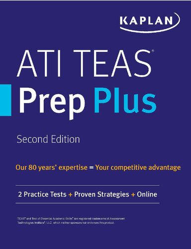ATI TEAS Prep Plus: 2 Practice Tests + Proven Strategies + Online 2019