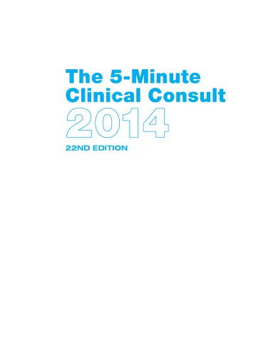 The 5-Minute Clinical Consult 2014 2013