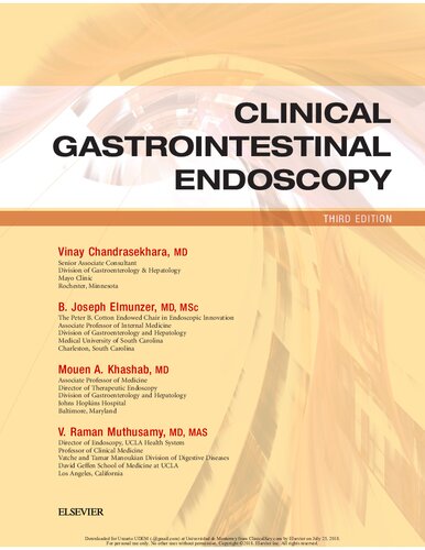 Clinical Gastrointestinal Endoscopy 2018
