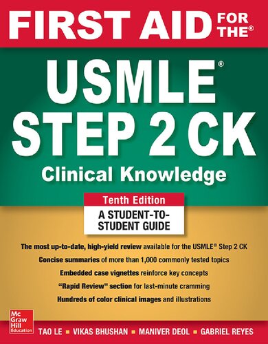 First Aid for the USMLE Step 2 CK, Tenth Edition 2018