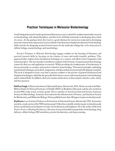 Practical Techniques in Molecular Biotechnology 2022