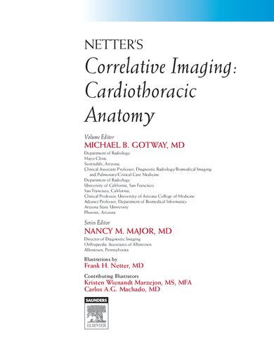 Netter's Correlative Imaging: Cardiothoracic Anatomy: with Online Access at www.NetterReference.com 2013