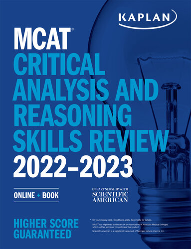 MCAT Critical Analysis and Reasoning Skills Review 2022-2023: Online + Book 2021