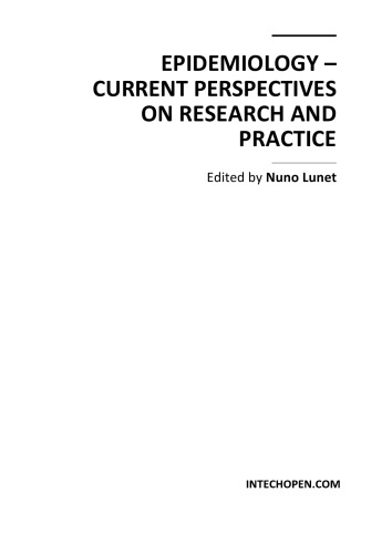 Epidemiology: Current Perspectives on Research and Practice 2012
