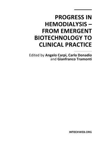 Progress in Hemodialysis: From Emergent Biotechnology to Clinical Practice 2011