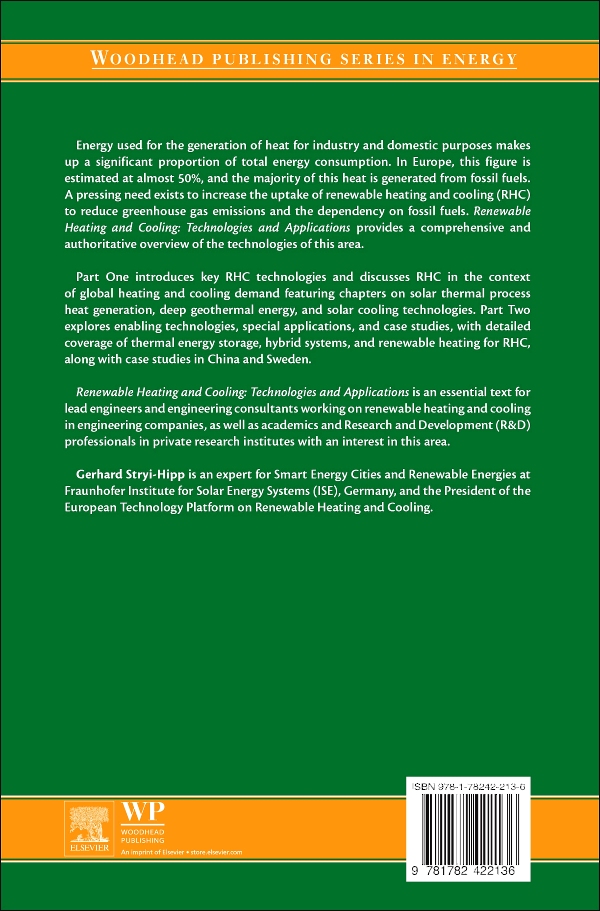 گرمایش و سرمایش تجدیدپذیر: فن آوری ها و کاربردها ۲۰۱۵