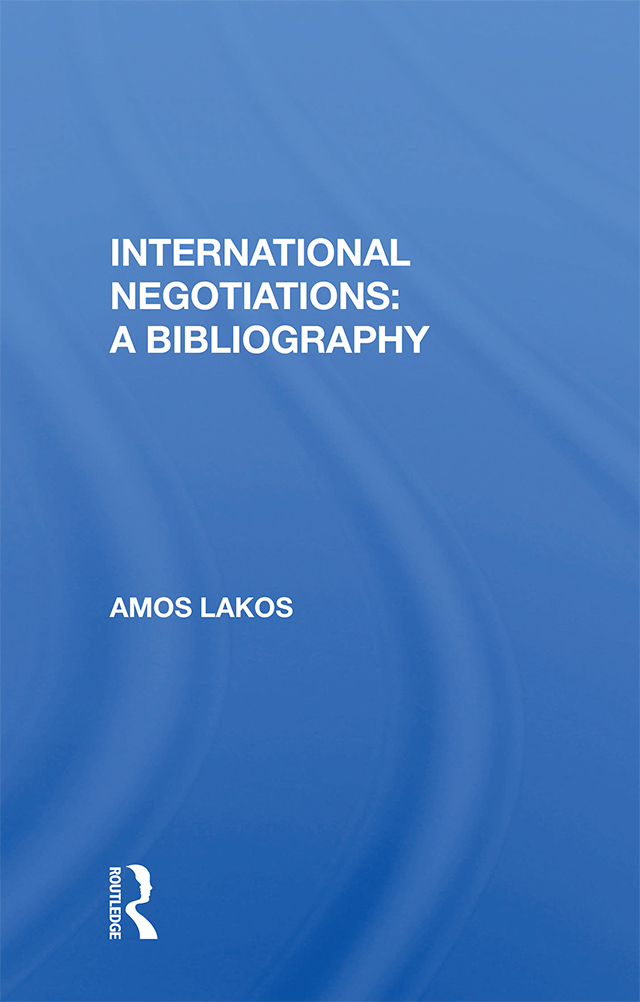 مذاکرات بین المللی: کتابشناسی ۲۰۱۹
